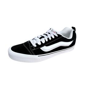 VANS Knu Skool Shoe Men Size 13 Black/True White Fat Tongue Skateboard Sneakers